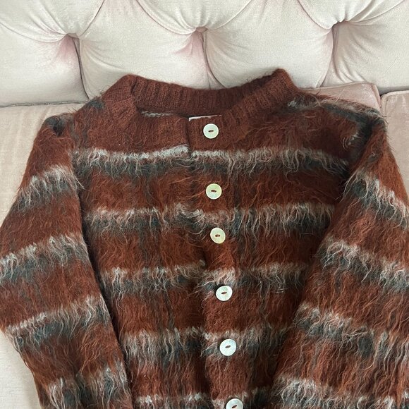 Maria Stanley Brushed Cardi Maple Plaid - Picture 2 of 6